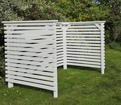 Sopkärlsförvaring (vitmålad) - frakt och montering ingår